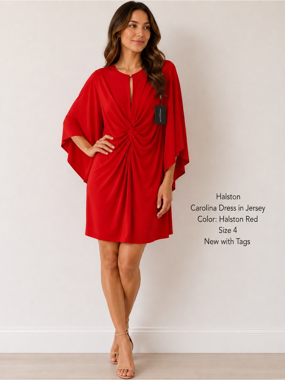 Halston Heritage Scarlet Red Dress.